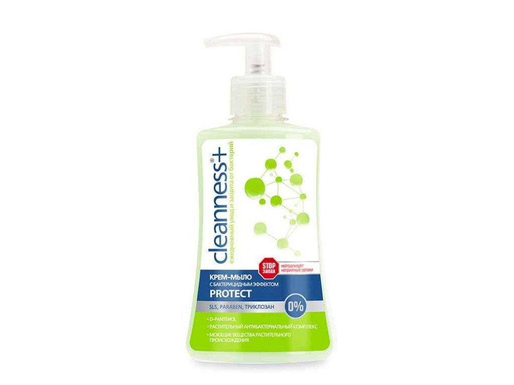 Мыло-Крем с бактерицидным эффектом Protect, 310г ТМ CLEANNESS Solmir Киев - изображение 1