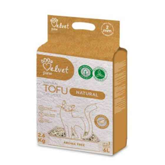 VELVET PAW TOFU Наповнювач для туалетів, без запаху, 6 л/2,6 кг Киев