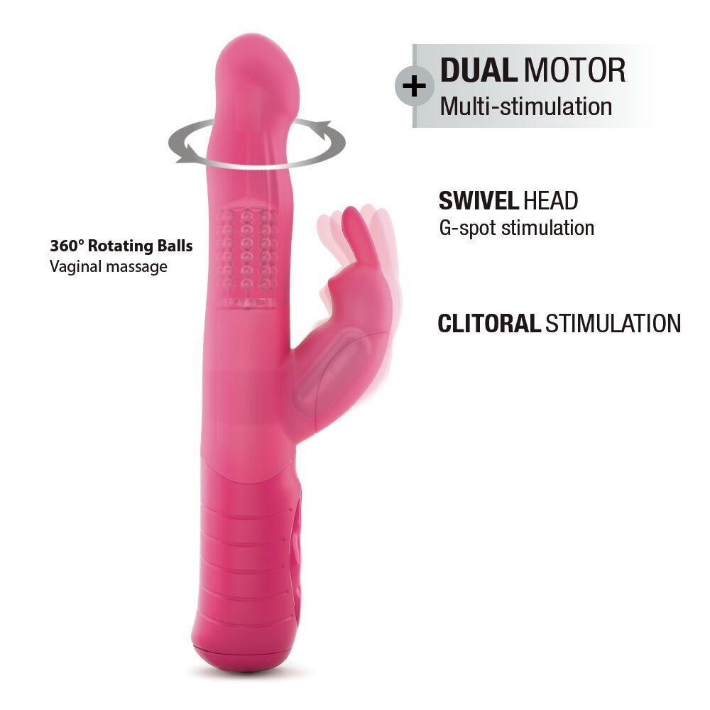 Вібратор-кролик Dorcel Baby Rabbit Magenta 2.0 з перлинним масажем і головкою, що обертається Sex Aura Київ - фото 3