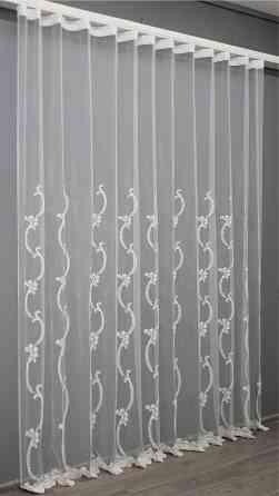 Тюль фатин с вышивкой цвет белый 1416т Киев