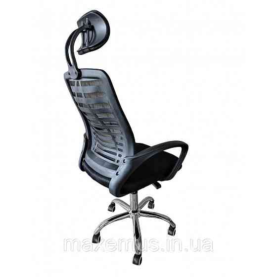 Офисное кресло операторское для персонала Bonro B-6200 с подголовником кресло для офиса черное Мостиска