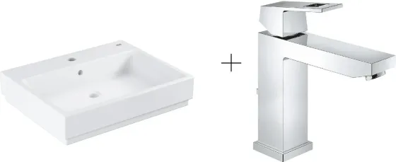 Раковина  Grohe Cube Ceramic + Bateria Eurocube (3947700H+23445000) Київ