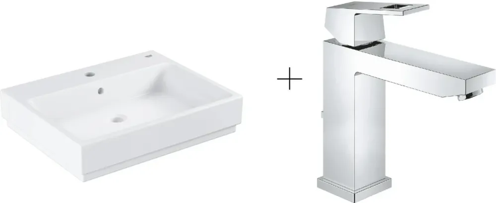 Раковина  Grohe Cube Ceramic + Bateria Eurocube (3947700H+23445000) Київ - фото 1