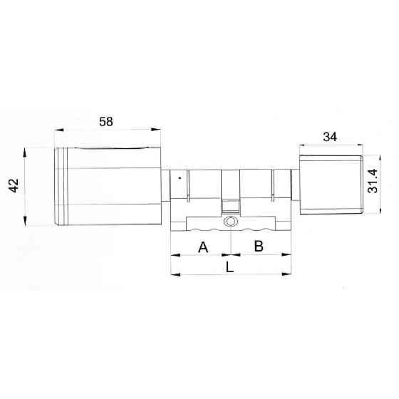 PES Cylinder 2 цилиндр со сканером отпечатков пальца черный Киев