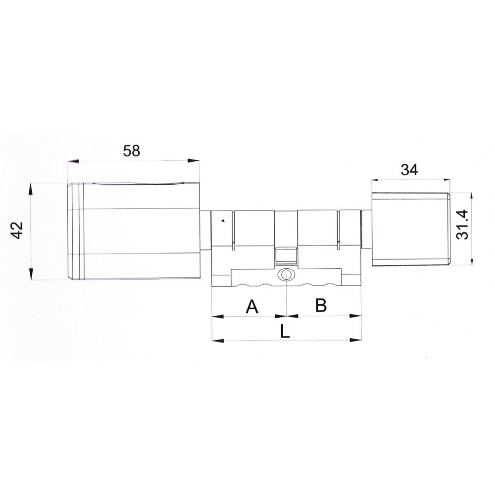 PES Cylinder 2 циліндр зі сканером відбитків пальця чорний Київ - фото 3