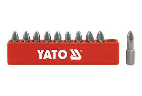 Набір насадок викруткових YATO : "Pozidriv" РZ1 x 25 мм. HEX 1/4" 10 шт. [25/200] Одеса