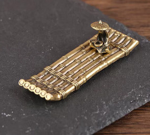 Фігурка мініатюрна із бронзи Китайський старець на плоті Київ - фото 1