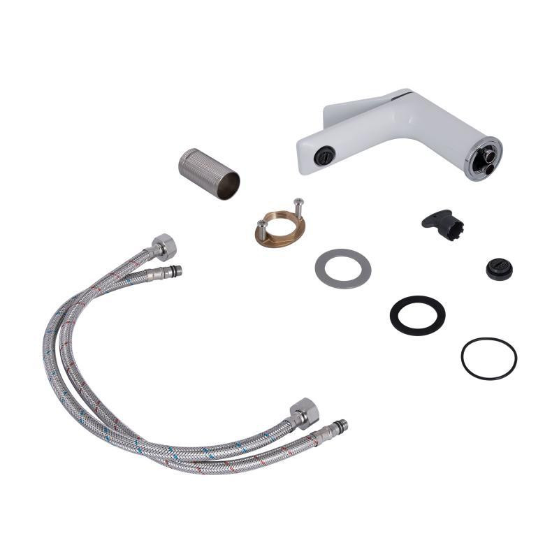 Смеситель для раковины Qtap Presto QTPRE270CRW45576 (k35), однорычажный, низкий, Chrome/White Харьков - изображение 4