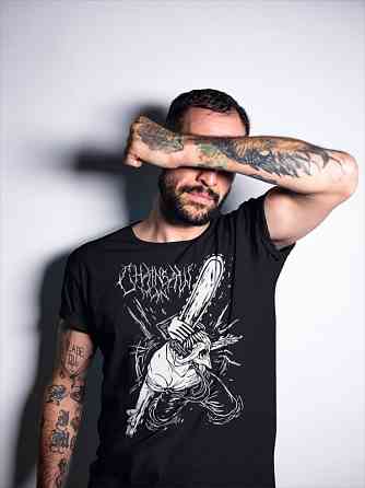 Футболка для мальчика аниме Человек-бензопила оверсайз (рост от 165 до 180 ) Черний AnimeJ0379m Днепр