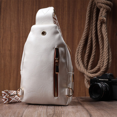 Сумка Vintage Жіноча з однією лямкою через плече з гладкої екошкіри Біла (22768) Вінниця - фото 4