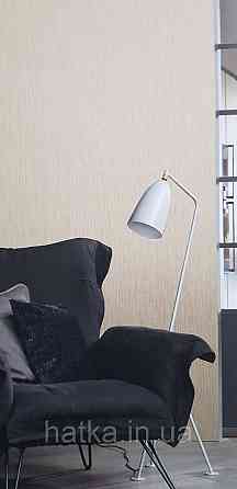 Шпалери вінілові на флізеліні Rasch Golden Hour метрові тонка смужка соломка під тканину світло-коричневі Київ