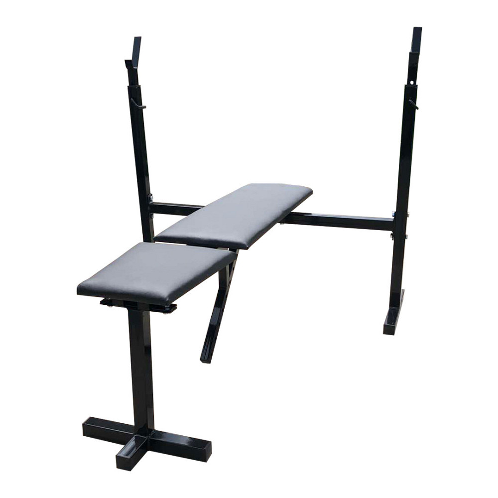 Лавка для жиму зі стійками 30 на 30 мм регульована Чорний Київ - фото 2