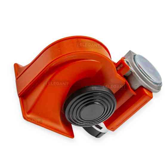 Сигнал воздушный улитка Nautilus 12V с компресором 2 тона красный Мукачево