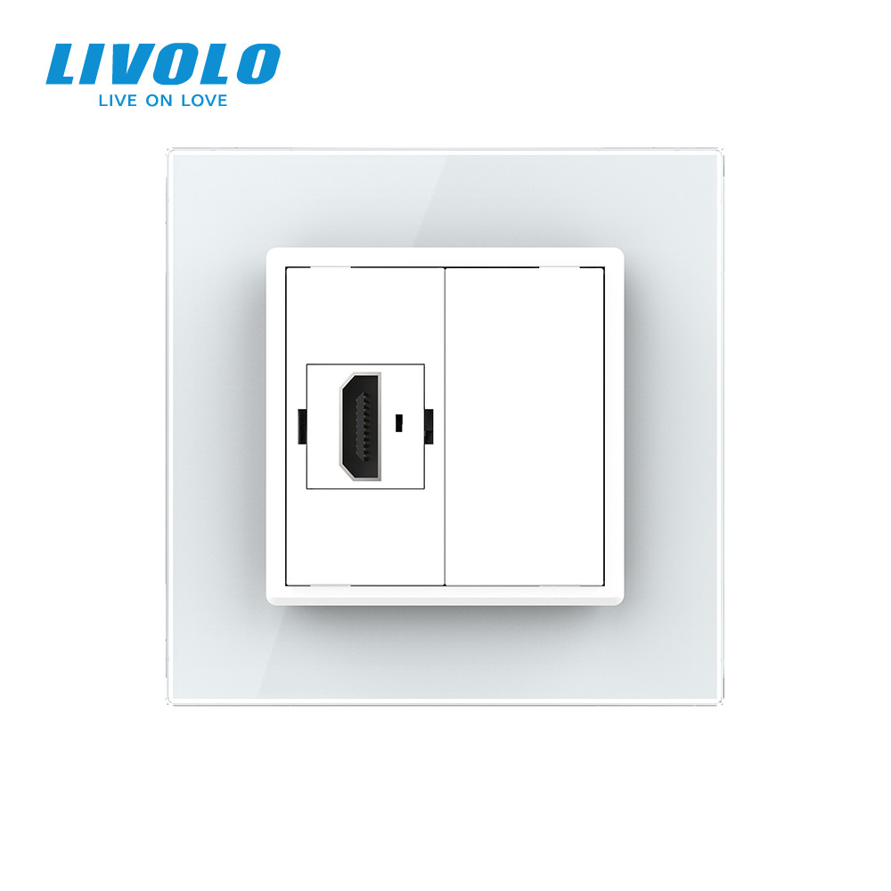 LIVOLO Розетка HDMI Livolo білий скло (VL-C7FCHD-1WP) Коломия - фото 9