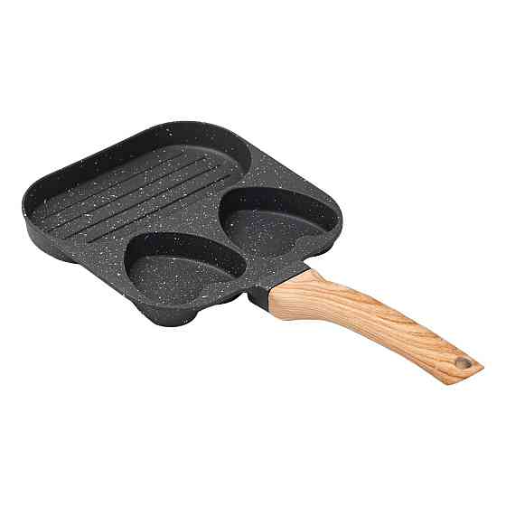 Сковорода квадратна порційна на 3 секції з антипригарним покриттям сіра HP39569C Коломия