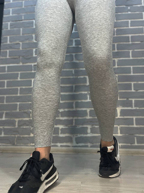 Лосины женские A-N 9608 из хлопка мелкий рубчик широкий пояс с вышивкой, черный, one size Киев - изображение 14