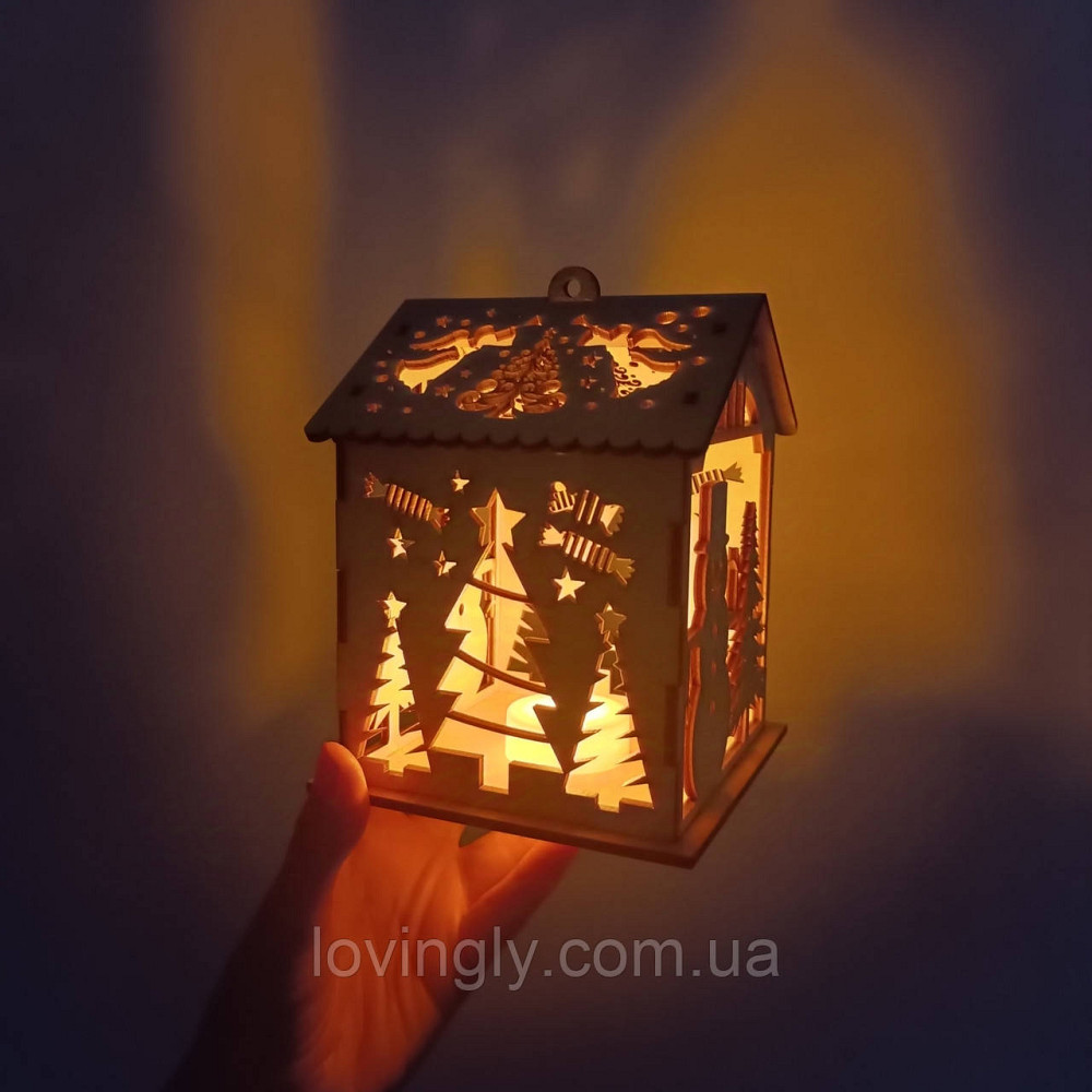 Новогодний фонарик для праздничного декора 14см Ирпень - изображение 6