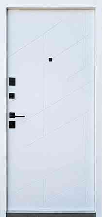Вхідні двері Qdoors Ультра Фрост грифель структури софт біле дерево 850х2040 мм Київ