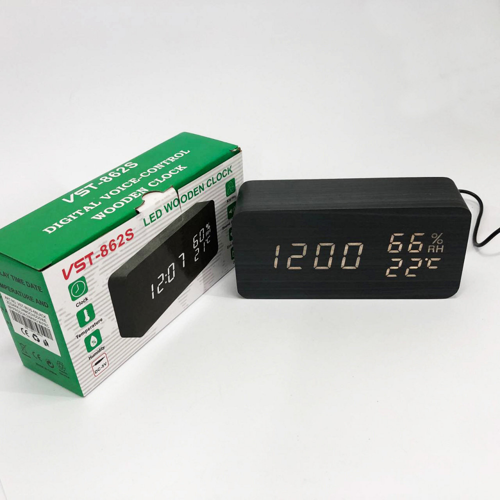 Практичные электронные часы VST-862S-6, Настольные часы с MT-165 автоматической подсветкой Киев - изображение 5