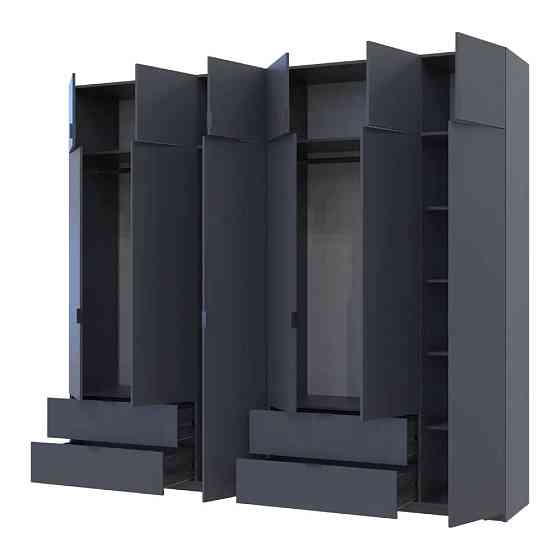 Шкаф для одежды Doros Лукас Графит 3+3 ДСП 270х50х240 DRS-011695 (42005117) Днепр