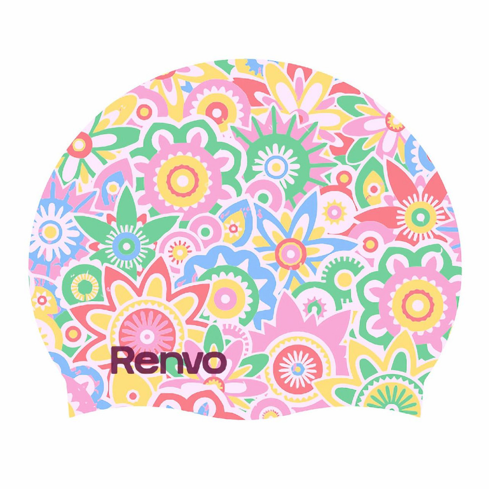 Доросла шапочка для плавання Renvo Kerio Flowers Різнокольоровий Уні OSFM (2SC150-0508) Киев - изображение 1