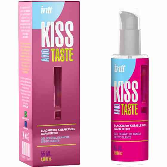 Масажний гель, що зігріває Intt KISS AND TASTE! їстівний, з ароматом ожини, 50 мл Sex Aura Київ
