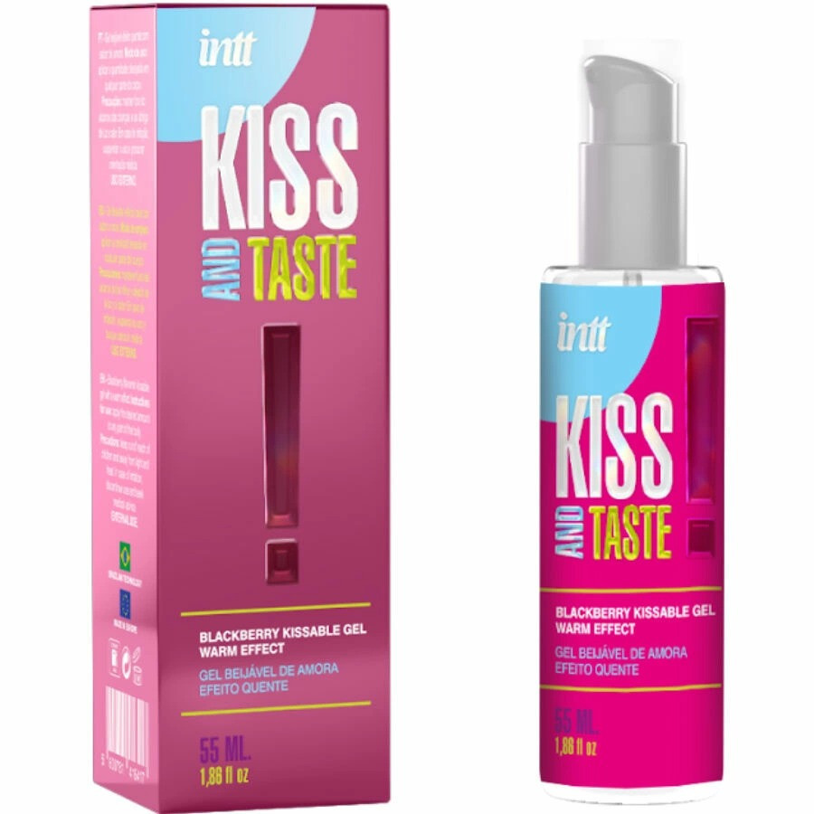 Масажний гель, що зігріває Intt KISS AND TASTE! їстівний, з ароматом ожини, 50 мл Sex Aura Київ - фото 1