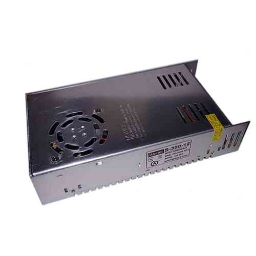 Блок питания металлический 12В 25А 300Вт, 3-кан для LED-лент CCTV, UAlectric Винница