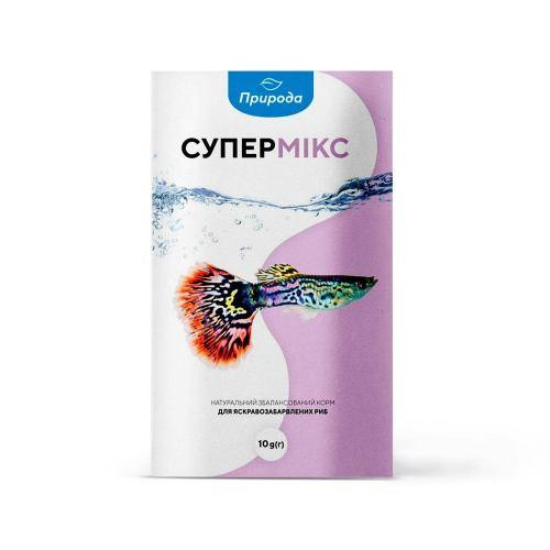 Корм Природа «Супермикс» для ярко-окрашенных рыб, 10 г Винница - изображение 1