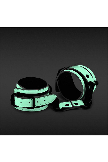 Наручиники, светятся в темноте NS Novelties GLO BONDAGE WRIST CUFF GREEN Sex Aura Киев - изображение 2