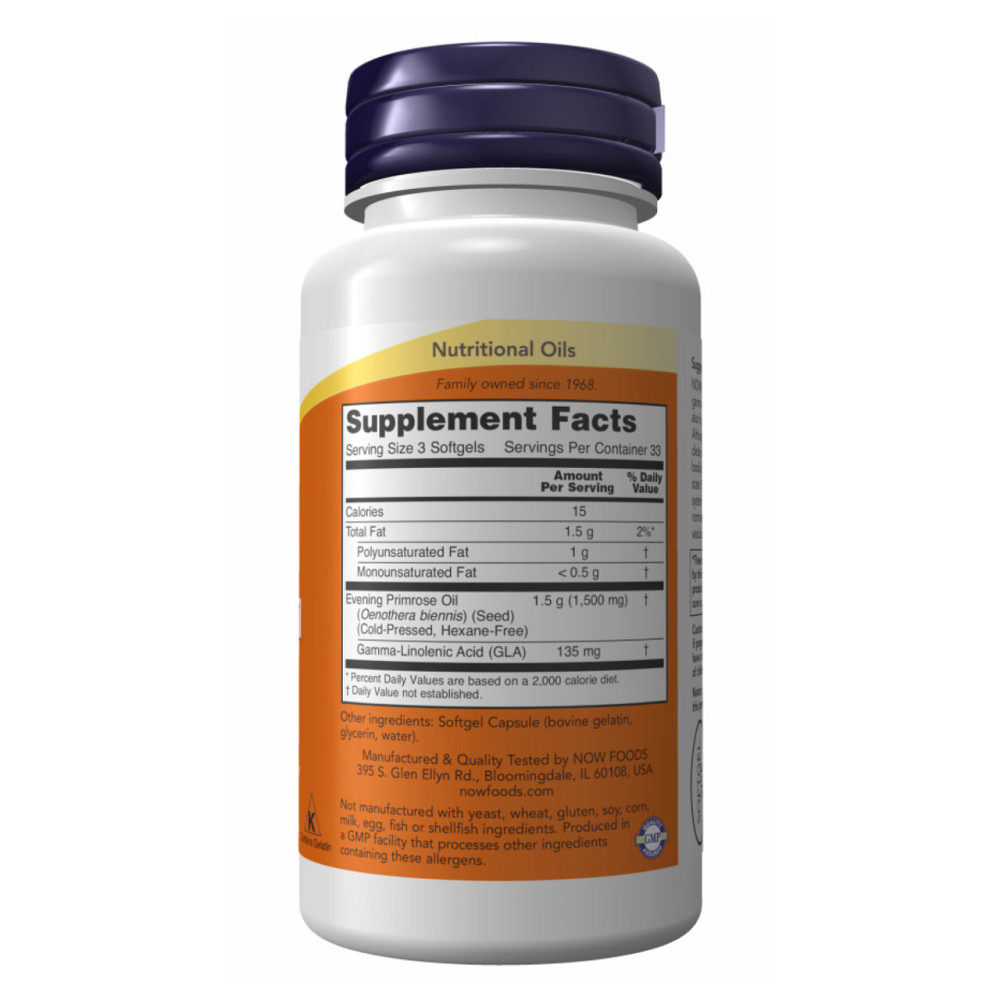 Масло примули вечерней Now Foods Evevning Primrose 500mg 100 гел капс Киев - изображение 5