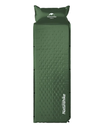 Широкий Надувной Коврик С Подушкой Nature Hike Ultraligh Tpu 185Х60Х2,5См, Зеленый Днепр