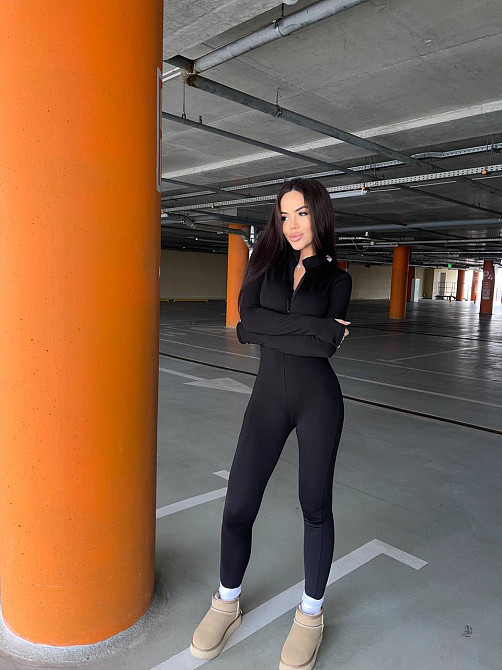 Жіночий утеплений облягаючий комбінезон термо на флісі Одеса - фото 4