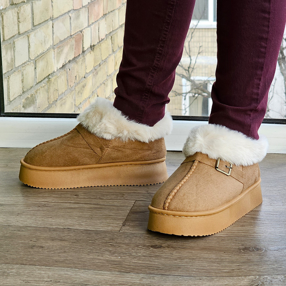 Зимові жіночі Уги Руді Чобітки з Хутром Теплі Коричневі (розміри: 36,37,38,39,40,41) Дніпро - фото 3