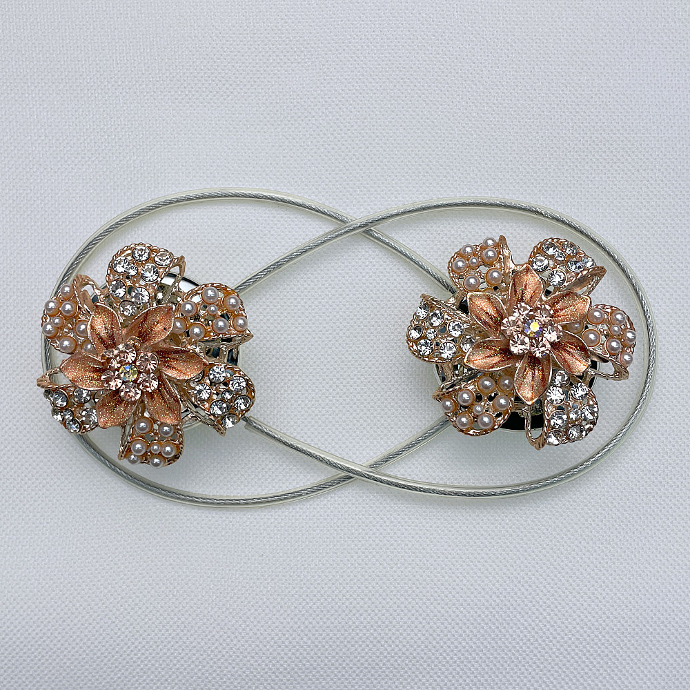 Магніти для штор та гардин "Flowers" набір 2 шт Персиковий (81-235) Київ - фото 5