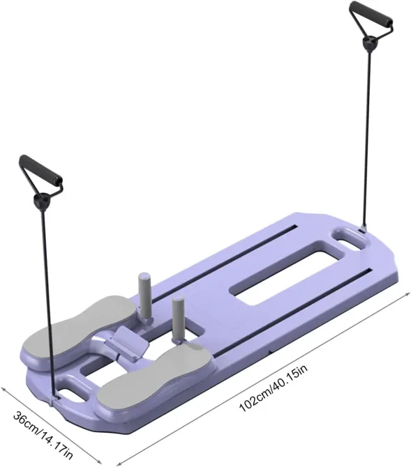 Тренажер напольныйдля пилатеса MM3000 для пресса и ног, с резинками Синий Коломия - фото 8