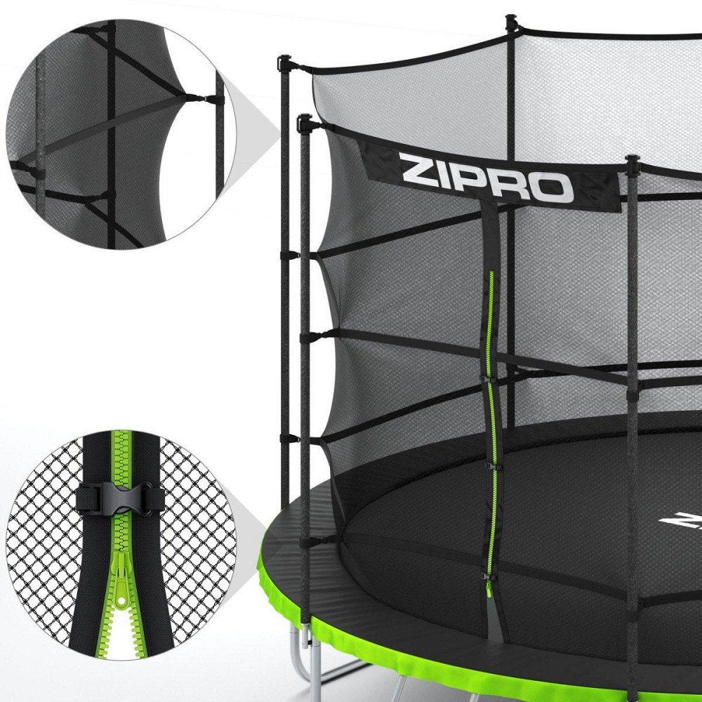 Батут Zipro Jump Pro с внутренней сеткой 8 футов 252 см Черный Киев - изображение 6