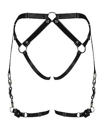 Гартери Obsessive A762 HARNESS Black XL/XXL Sex Aura Київ
