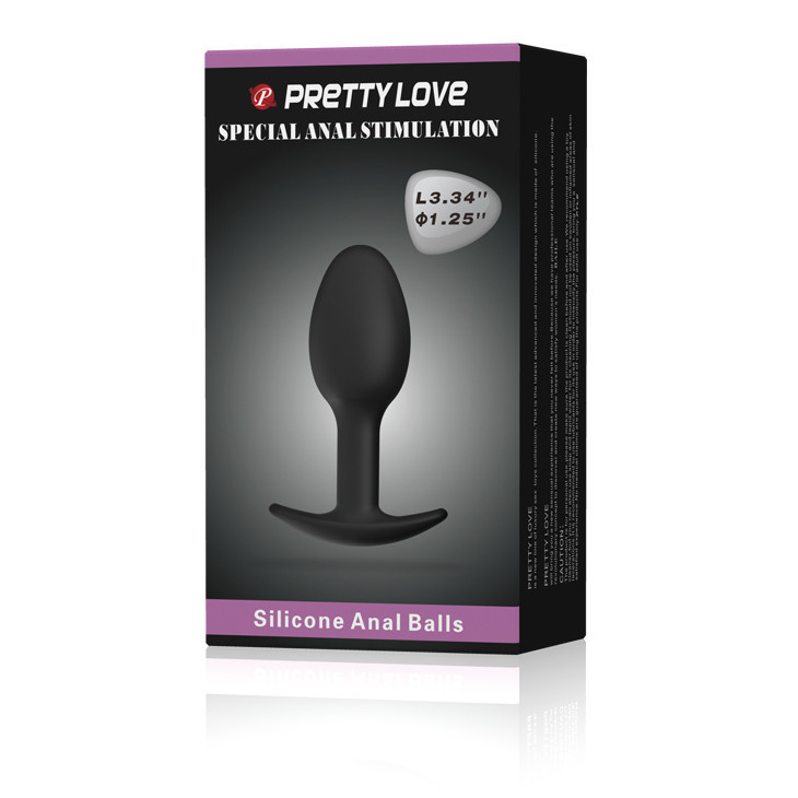 Анальна пробка - Pretty Love Special Anal Stimulation Anal Balls 3.34" Black Sex Aura Київ - фото 9