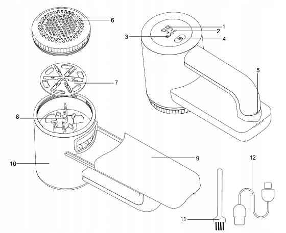 Машинка для видалення котів Hyundai LCD 5 Вт Ефективний прилад для догляду за одягом Київ