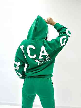 Спортивний костюм на флісі "Chicago" оптом | Батал | Розпродаж моделі Зелений, 50-52 Київ