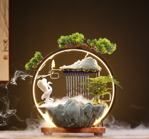 Подставка для благовоний 38х35 см декоративный водопад МАЛЫЙ, увлажнитель воздуха, светильник 5в1!! ТУЧКА Кременчуг - изображение 1