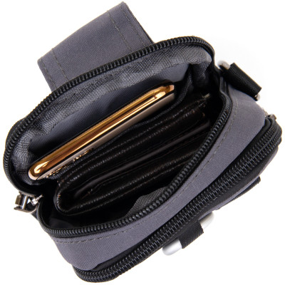 Сумка Vintage На пояс нейлон Сіра (20646) Вінниця - фото 8