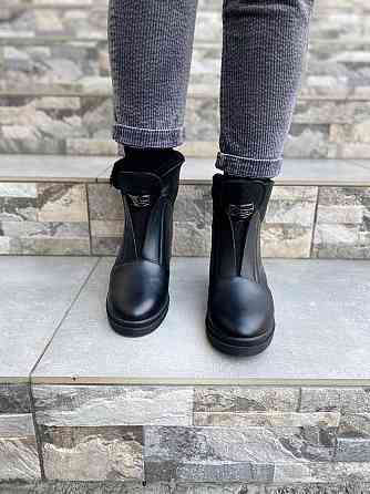 Без бренда Черевики жіночі ESSFIER 2017 чорні (зима, шкіра натуральна) (3877) 37 Коломыя