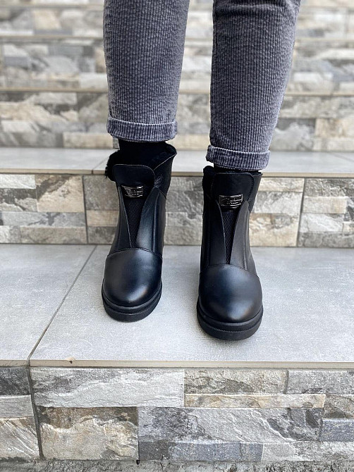 Без бренда Черевики жіночі ESSFIER 2017 чорні (зима, шкіра натуральна) (3877) 37 Коломыя - изображение 5