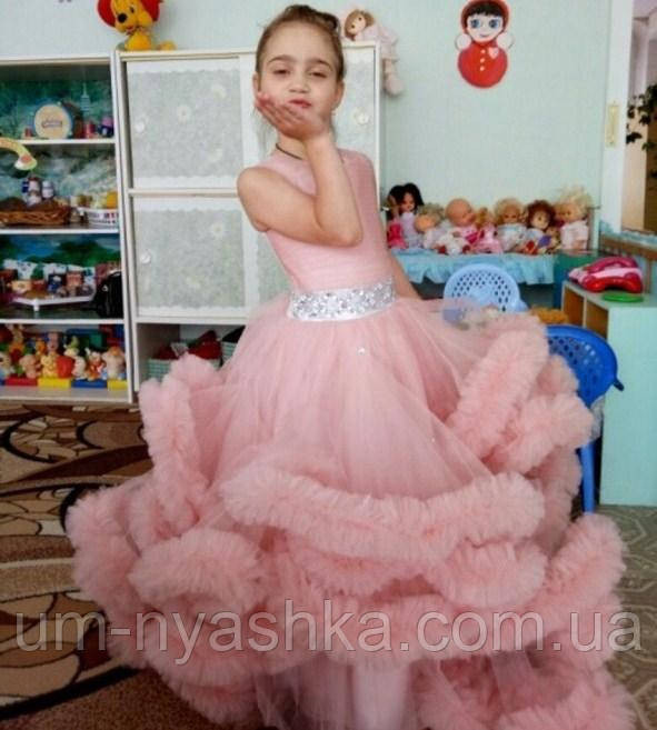 Пышное платье Облачко ПУДРОВОЕ на 4-5, 6-7, 8-9 лет Кривой Рог - изображение 1