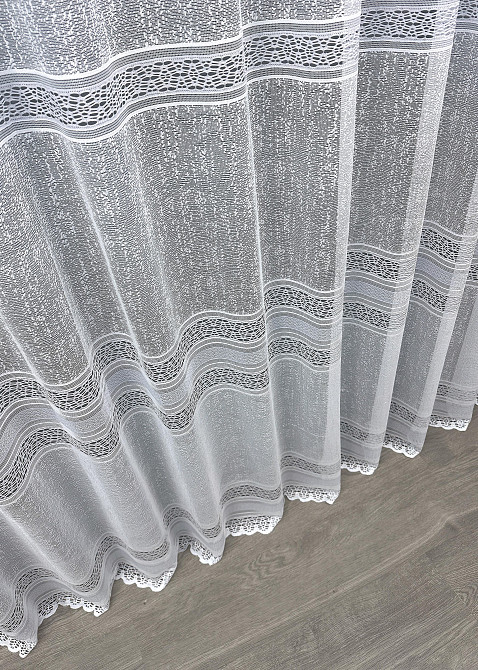 Тюль VR-Textil 1549т Bari Жаккард Белый 300х270 см (42-0461) Киев - изображение 8