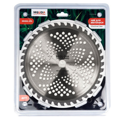 Ніж для тримера SEQUOIA 40 зубів, 255 мм, 25.4 мм, товщина 1.3 мм (GB40A-255) Вінниця - фото 3