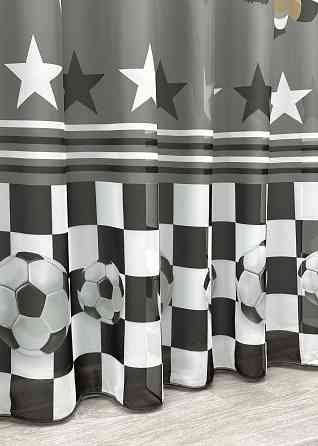 Тюль шифоновая с принтом цвет молочный с серым 1823т Киев