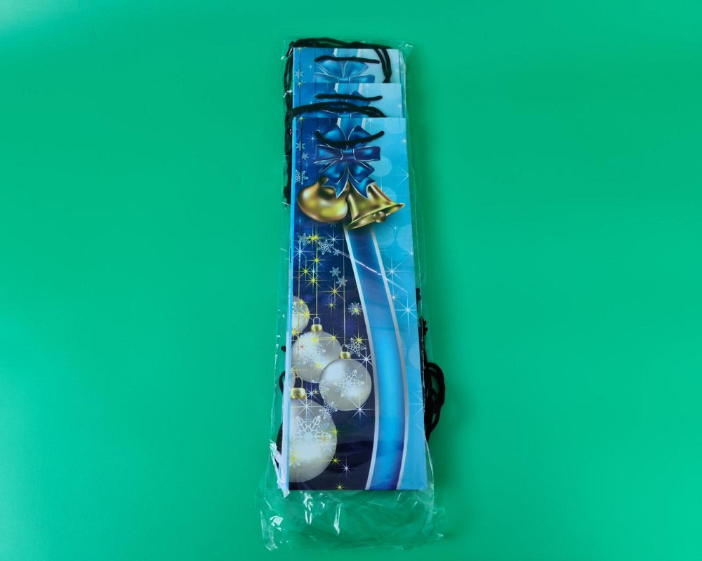 Пакет новогодний  бумажный под  бутылки-007 (12 шт) Харьков - изображение 3